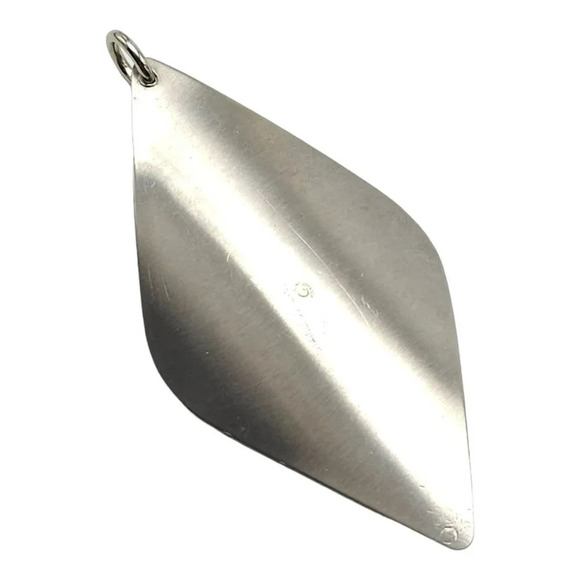 Sheffield England Stainless Steel Abalone Shell Pendant Vintage 1970s - Picture 3 of 7